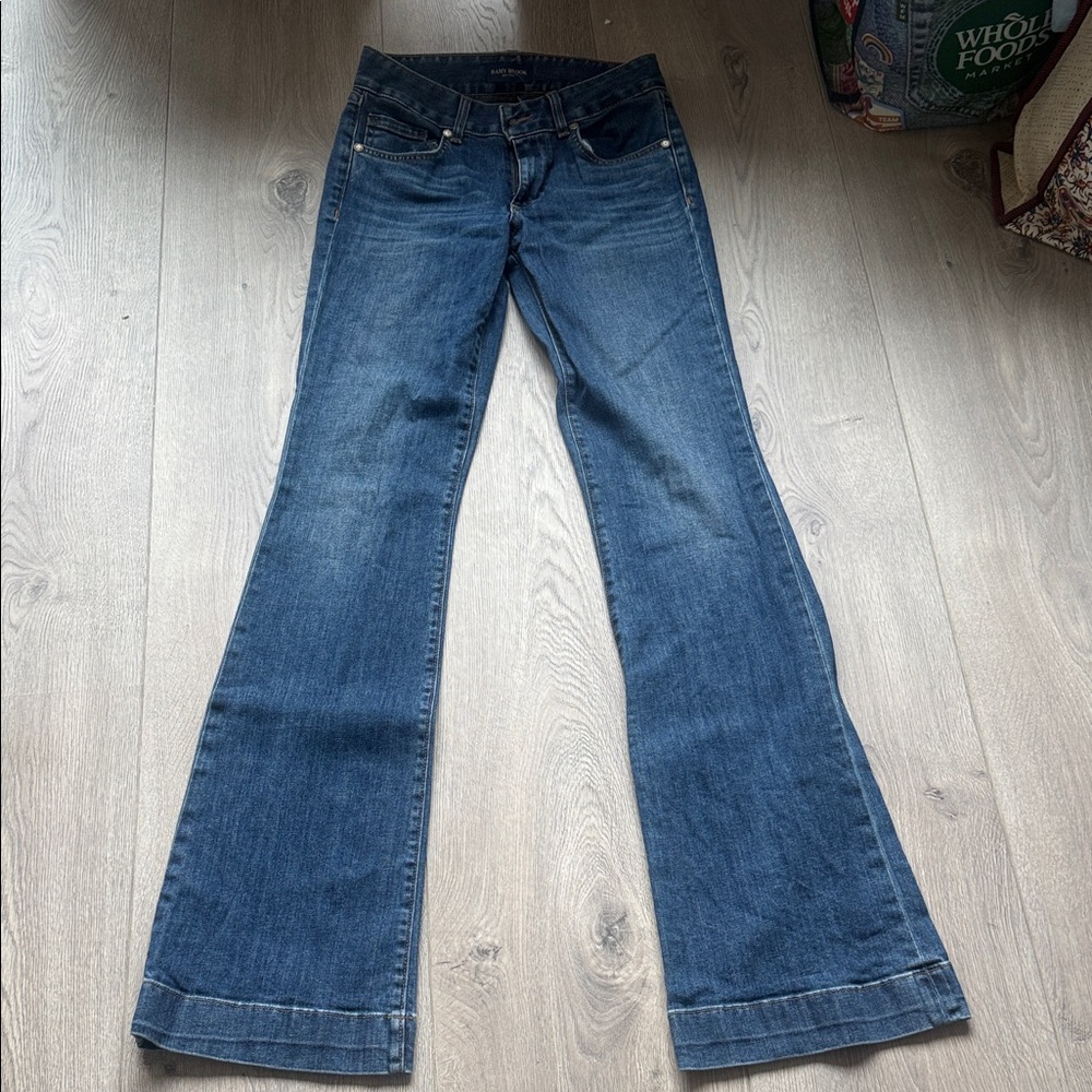 Ramy Brook Women's Cindy high-rise Dark Blue Flared Jeans Medium Wash